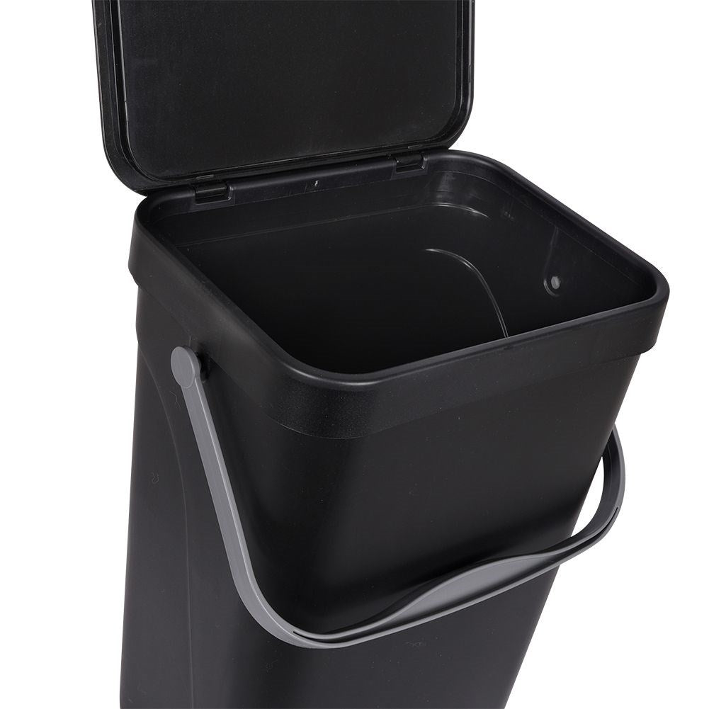 Wall-mounted 10L Dustbin with Lid and Handle