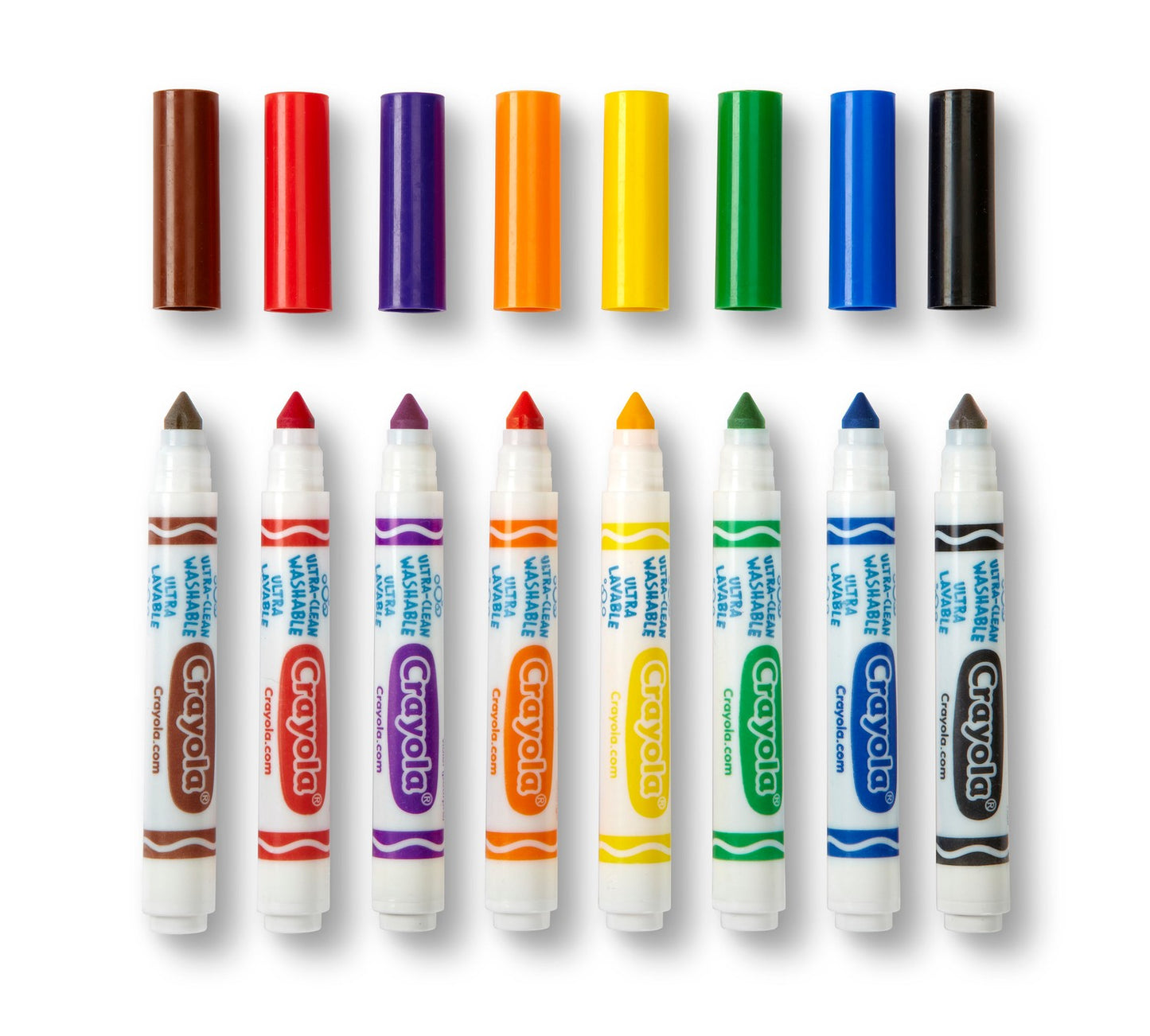 Washable Broad Markers, 8-Pack, Easy Clean