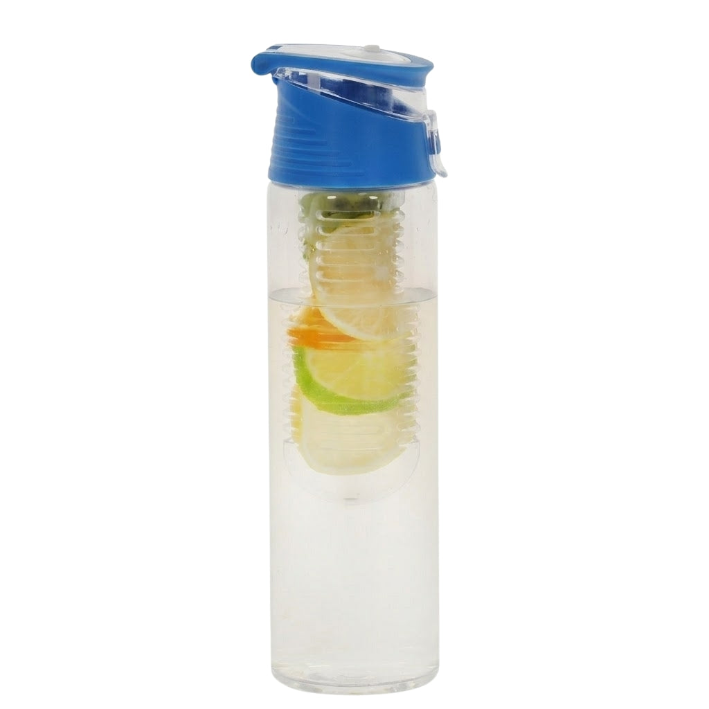 Water bottle with fruit insert 800ml blue