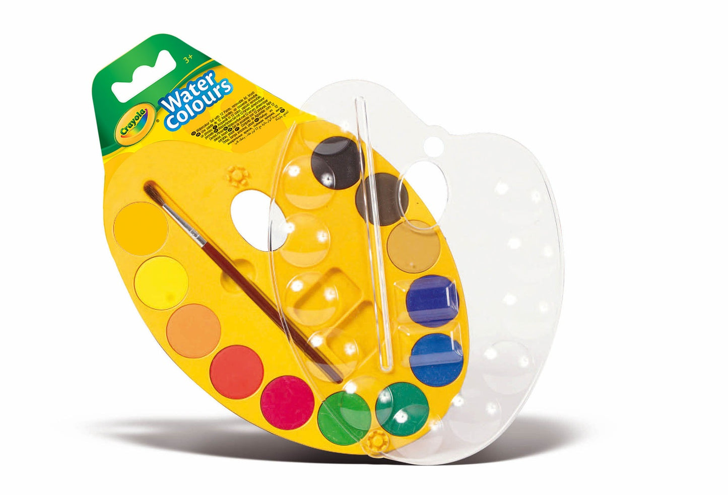Watercolor Palette Set, 12 Colors with Brush