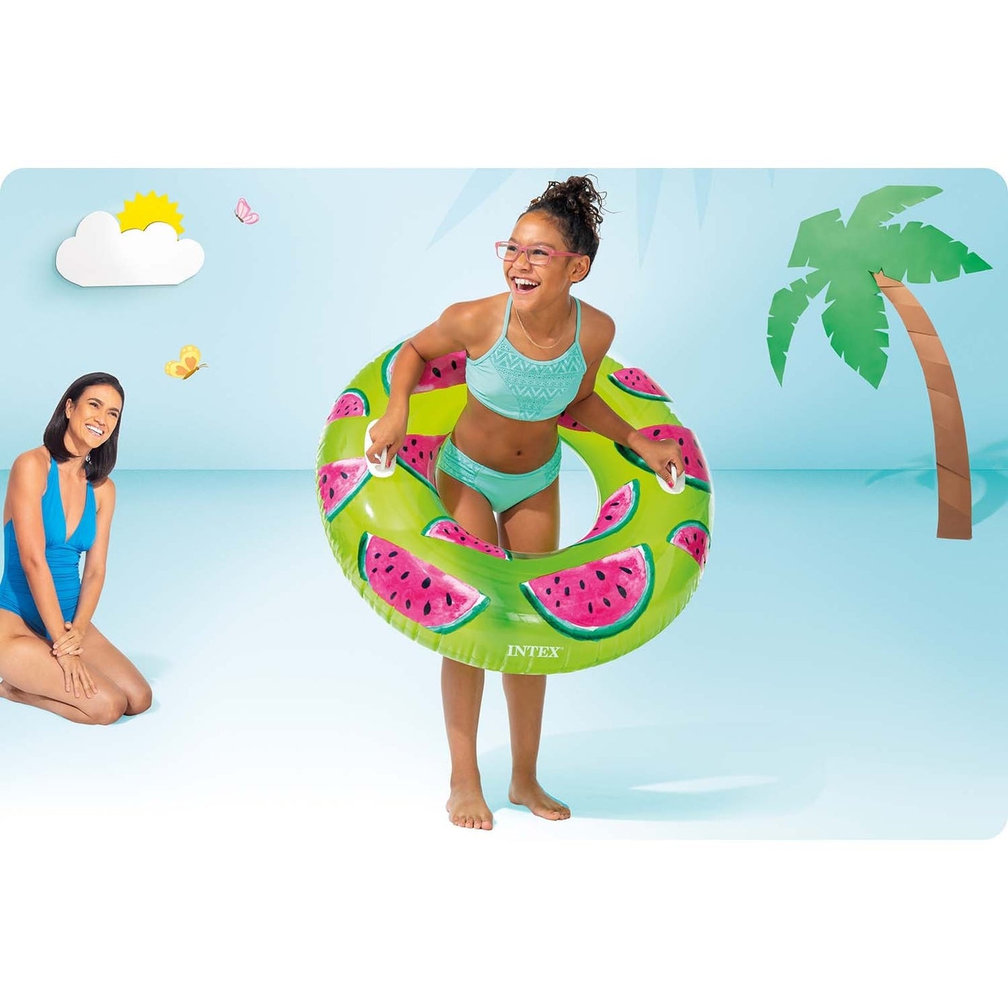 Watermelon swimming ring 107 cm INTEX 56261