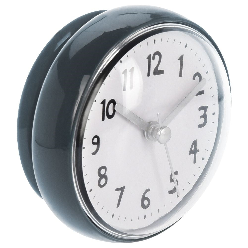 Waterproof clock with suction cup, perfect for showers and tiles