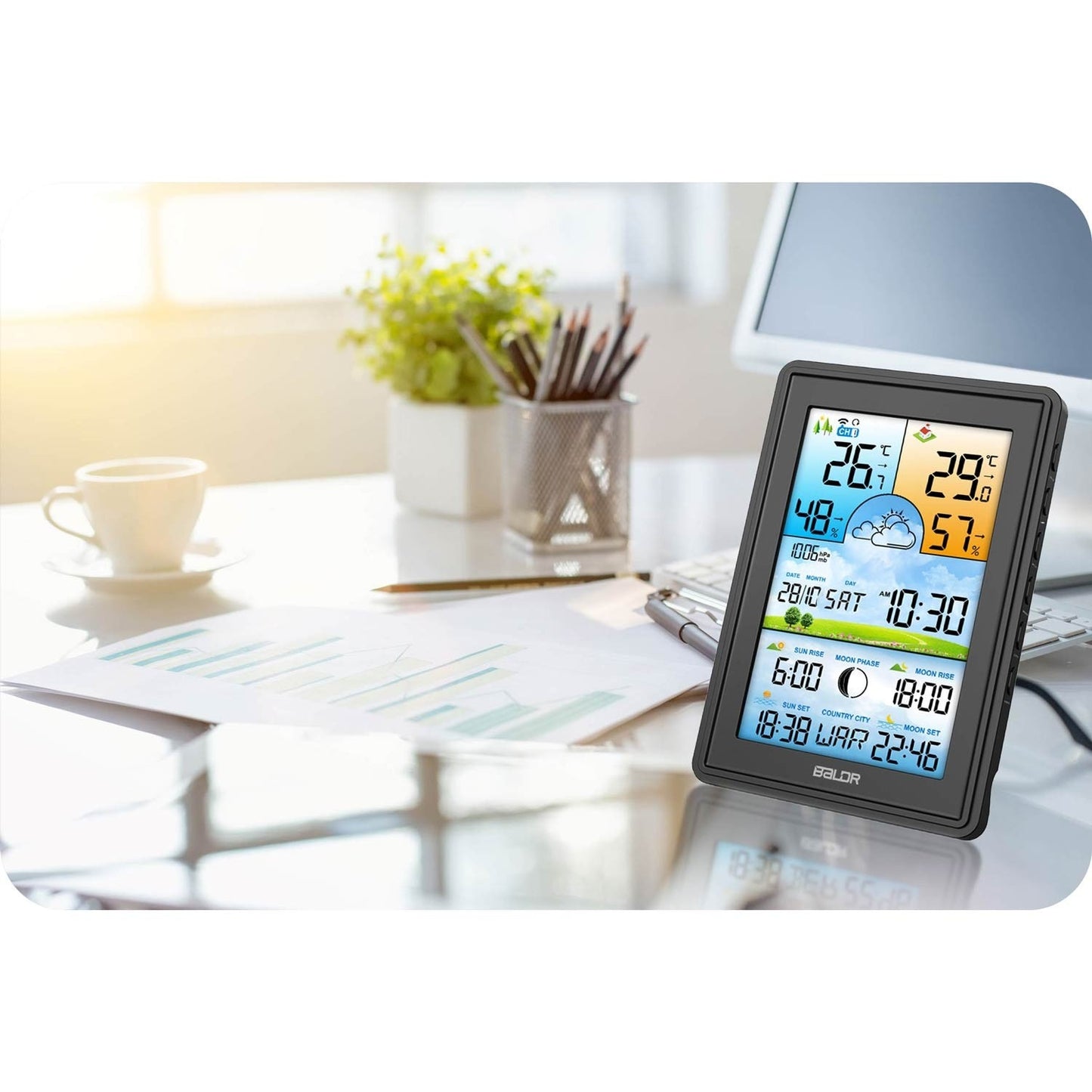 Weather station with display BD-906 black