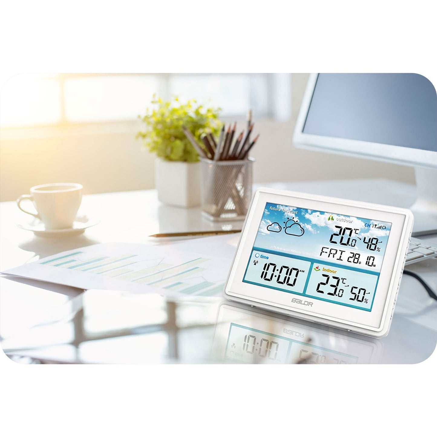 Weather station with display BD-909 white
