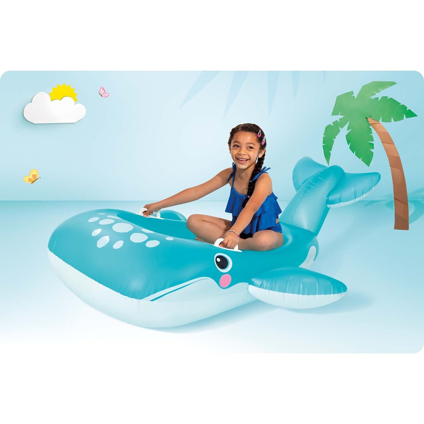 Whale swimming mattress 168 x 140 cm INTEX 57567