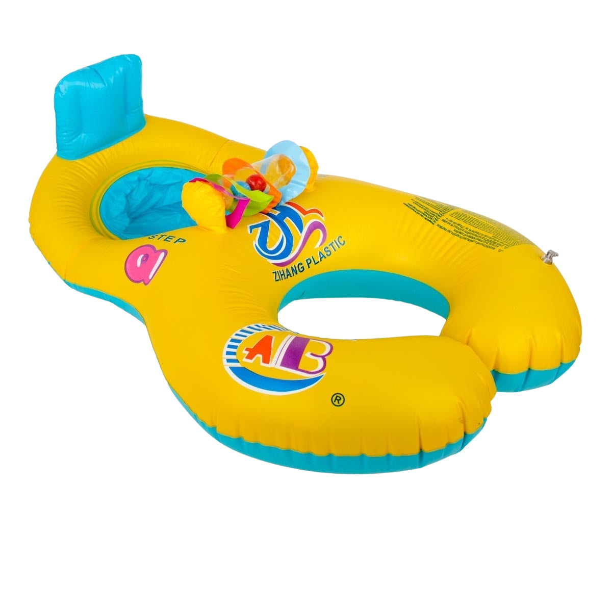 Wheel pontoon with seat for mother and child