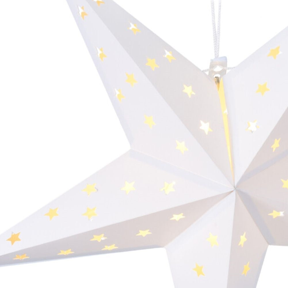 White Christmas star with 10 LED lights - Atmospheric Decor