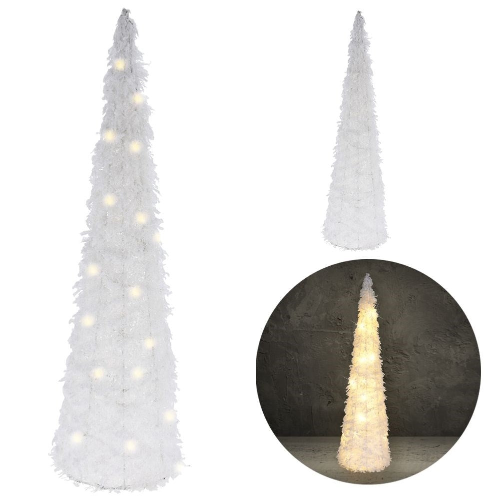 White Christmas tree 60 cm with LED lighting
