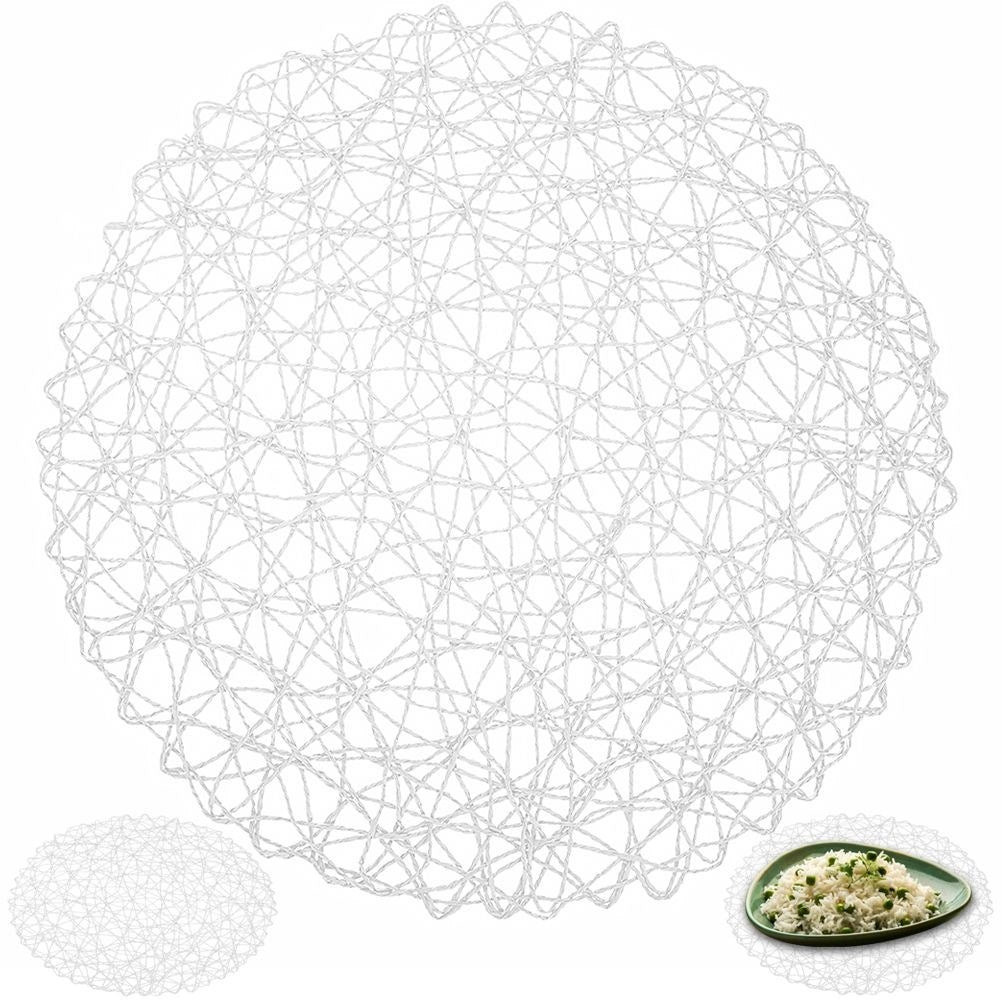 White Round Kitchen Placemat in Strengthened Paper, 35 cm Diameter