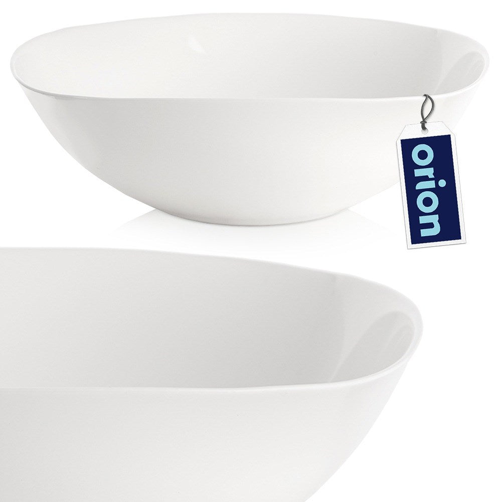 White glass bowl LUNA 25 cm, 2 l