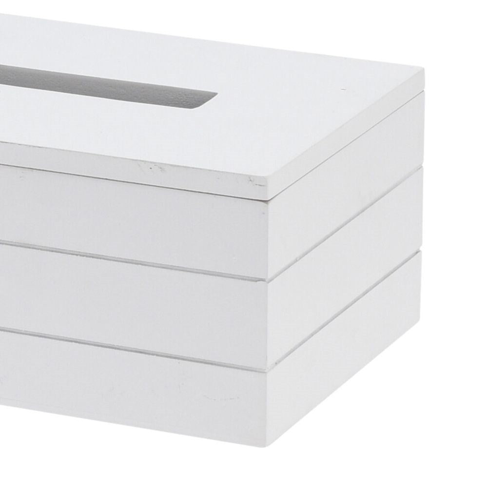 White universal tissue container with opening.