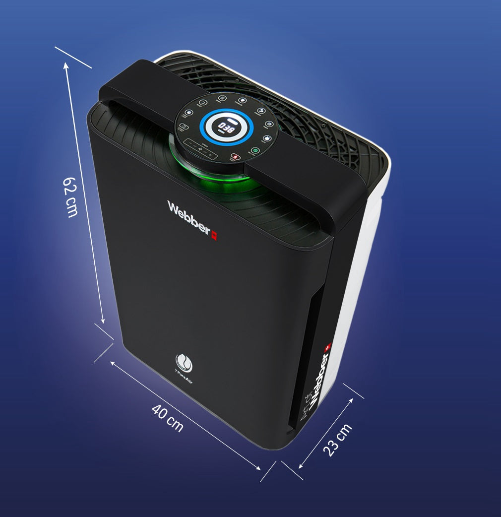 Wi-Fi Air Purifier with HEPA 13 Filter, Black Edition