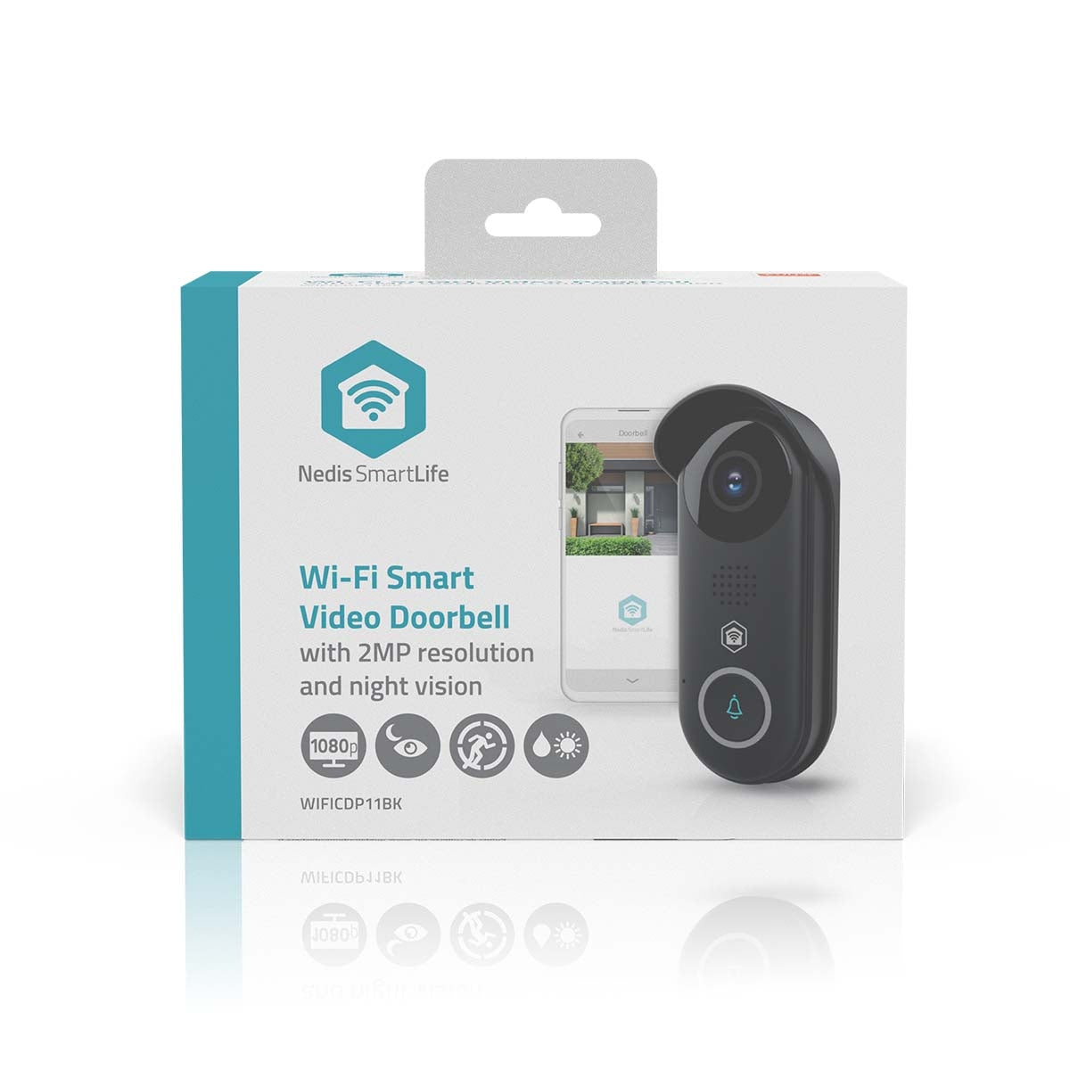 Wi-Fi Video Doorbell, Full HD 1080p, Motion Sensor, Night Vision