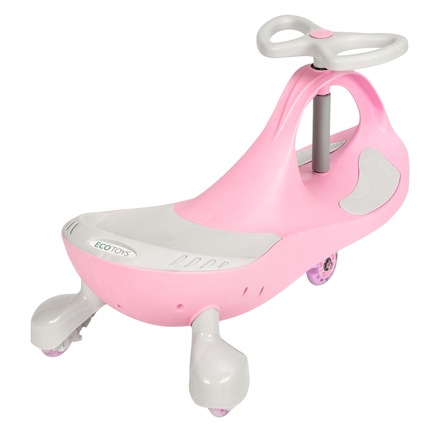 Wiggle car ride-on toy LED wheels pink ECOTOYS