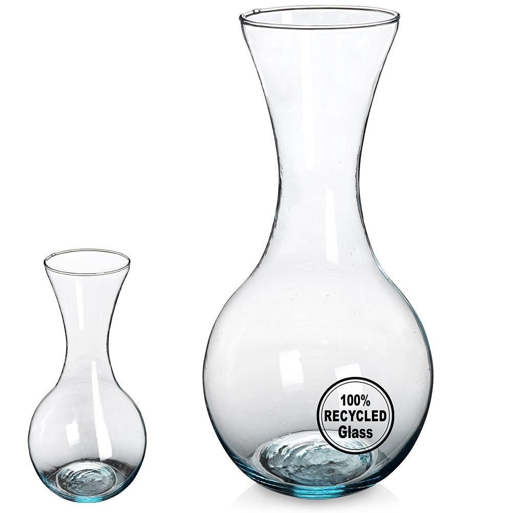 Wine decanter 1.5 liters - Recycled Glass with Blue Tinting