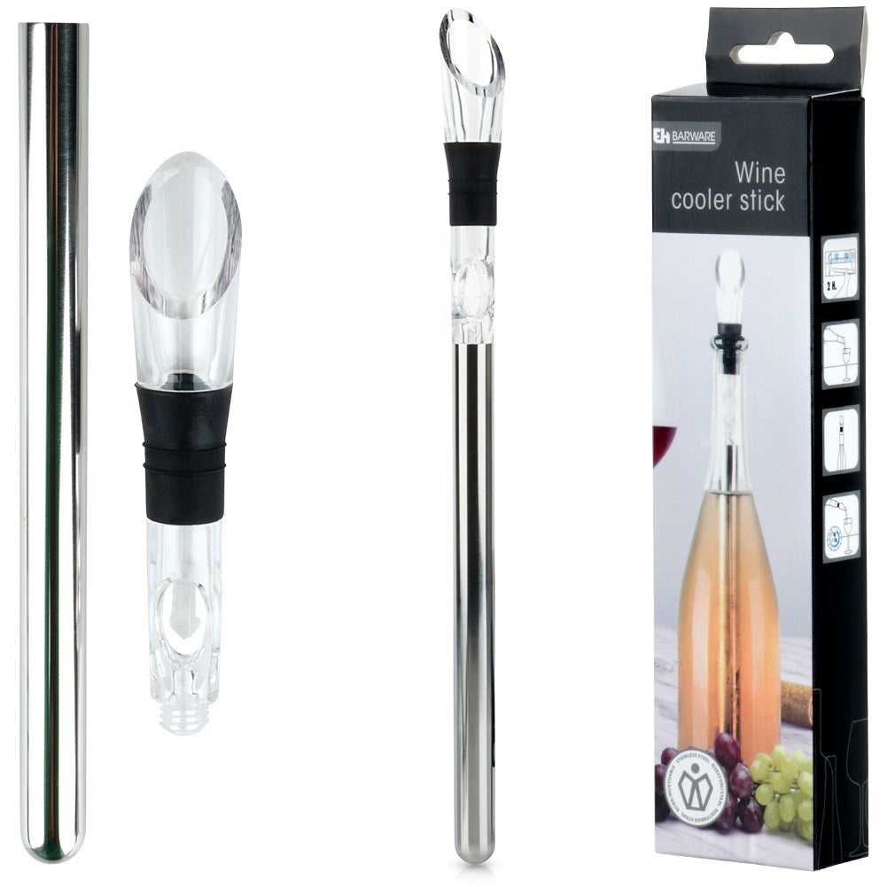 Wine dispenser with cooling insert, steel, 32 cm