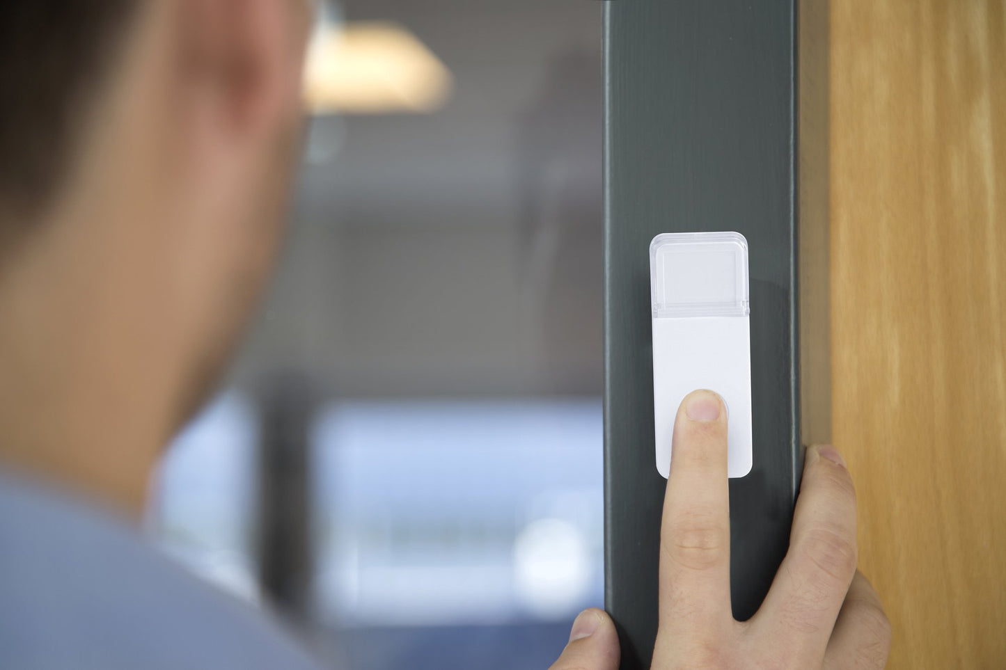 Wireless Doorbell with Flash Light, White, Splash-Proof