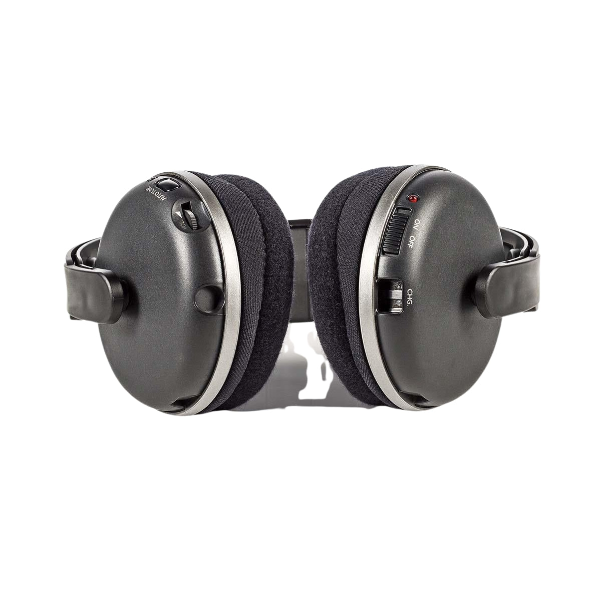 Wireless TV Headphones | RF | Over-Ear | Maximum battery life: 11 hours | 100 m | Digital Audio | Battery dock | Silver / Black