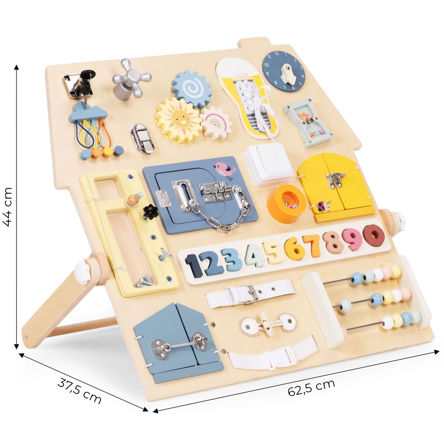 Wooden Sensory Busy Board for Kids – Educational Toy