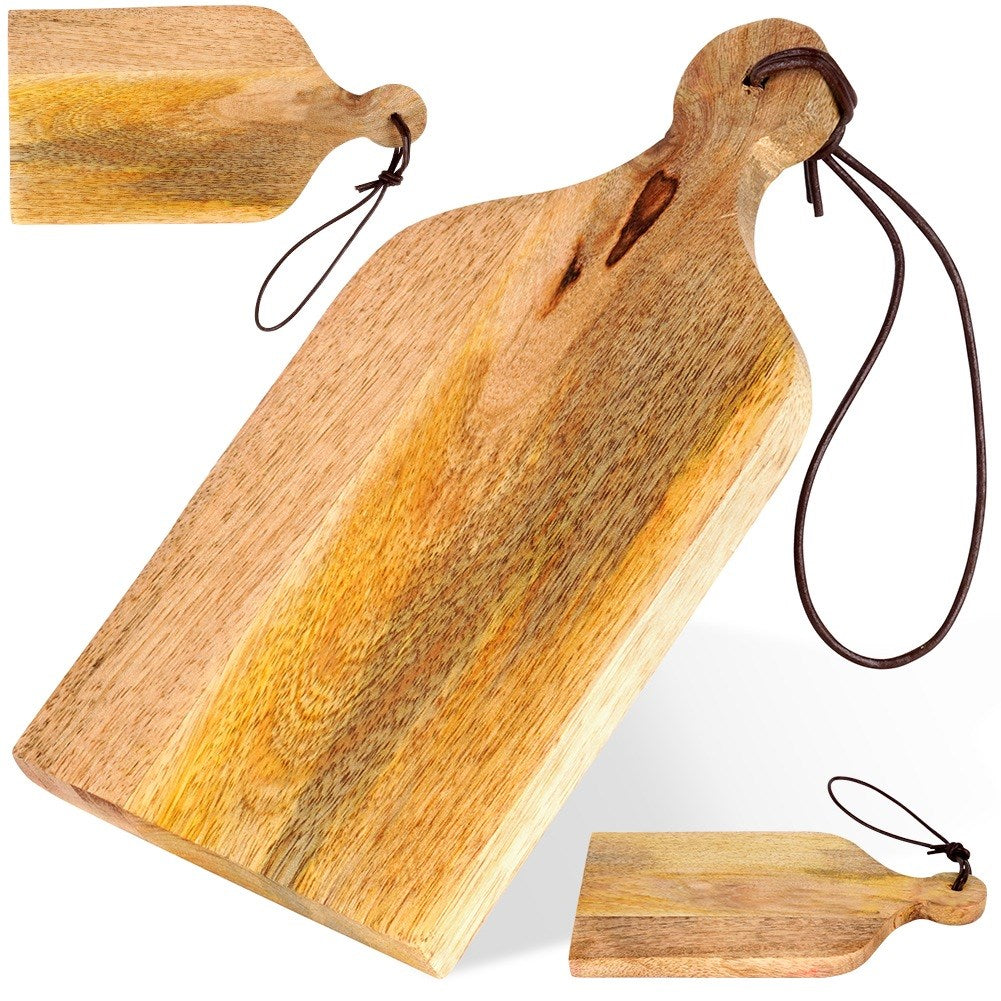 Wooden chopping and serving board 19.5x10 cm