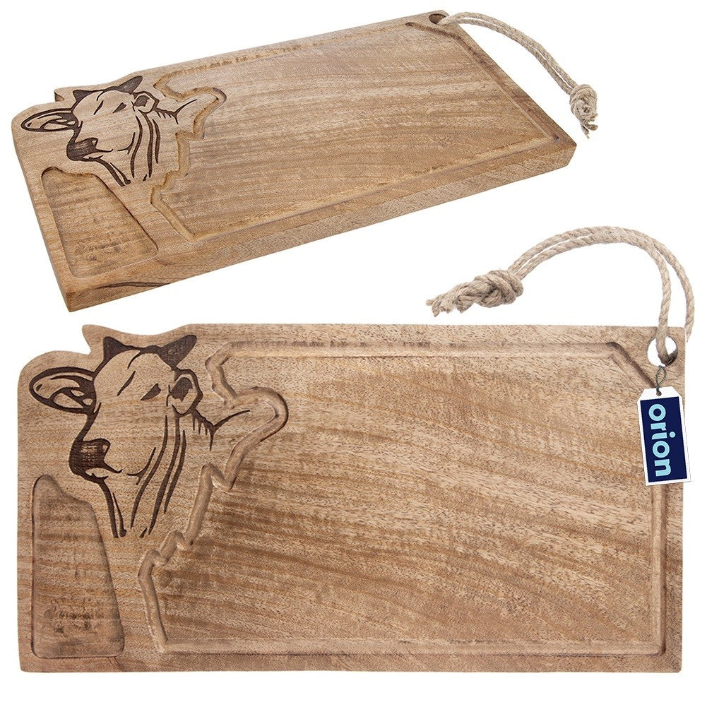 Wooden chopping and serving board MANGO 45x22 cm