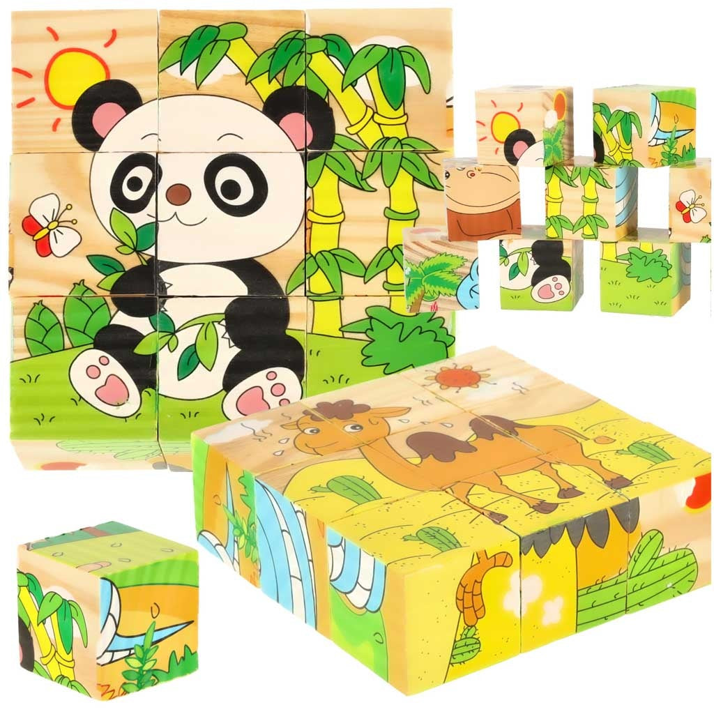 Wooden educational jigsaw puzzle Safari 9el.