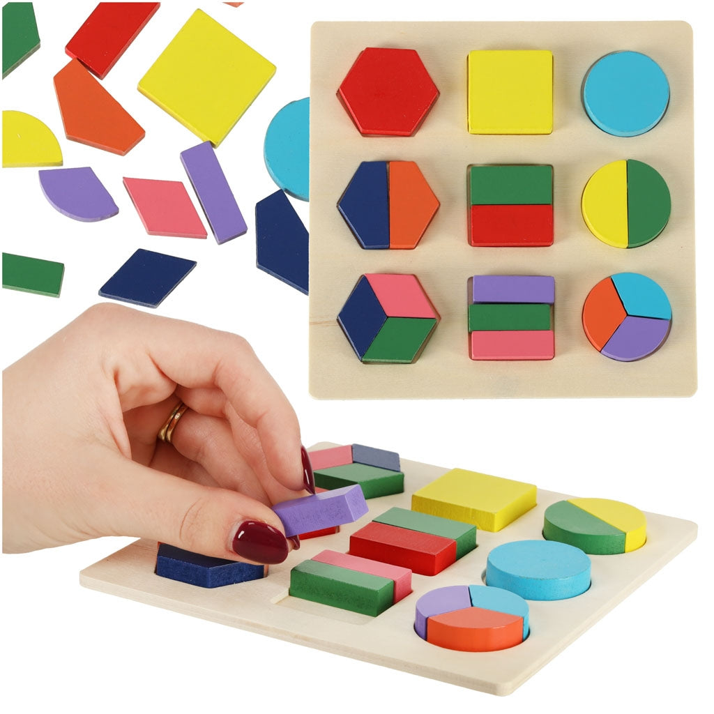Wooden educational toy match shapes 18el