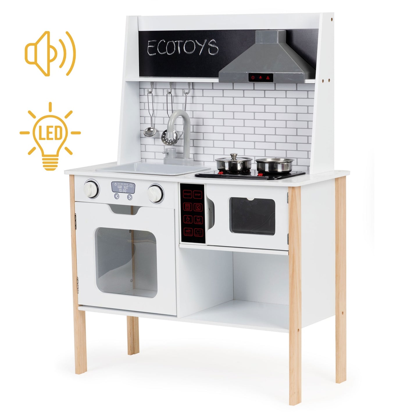 Wooden kitchen for children + sounds of lights