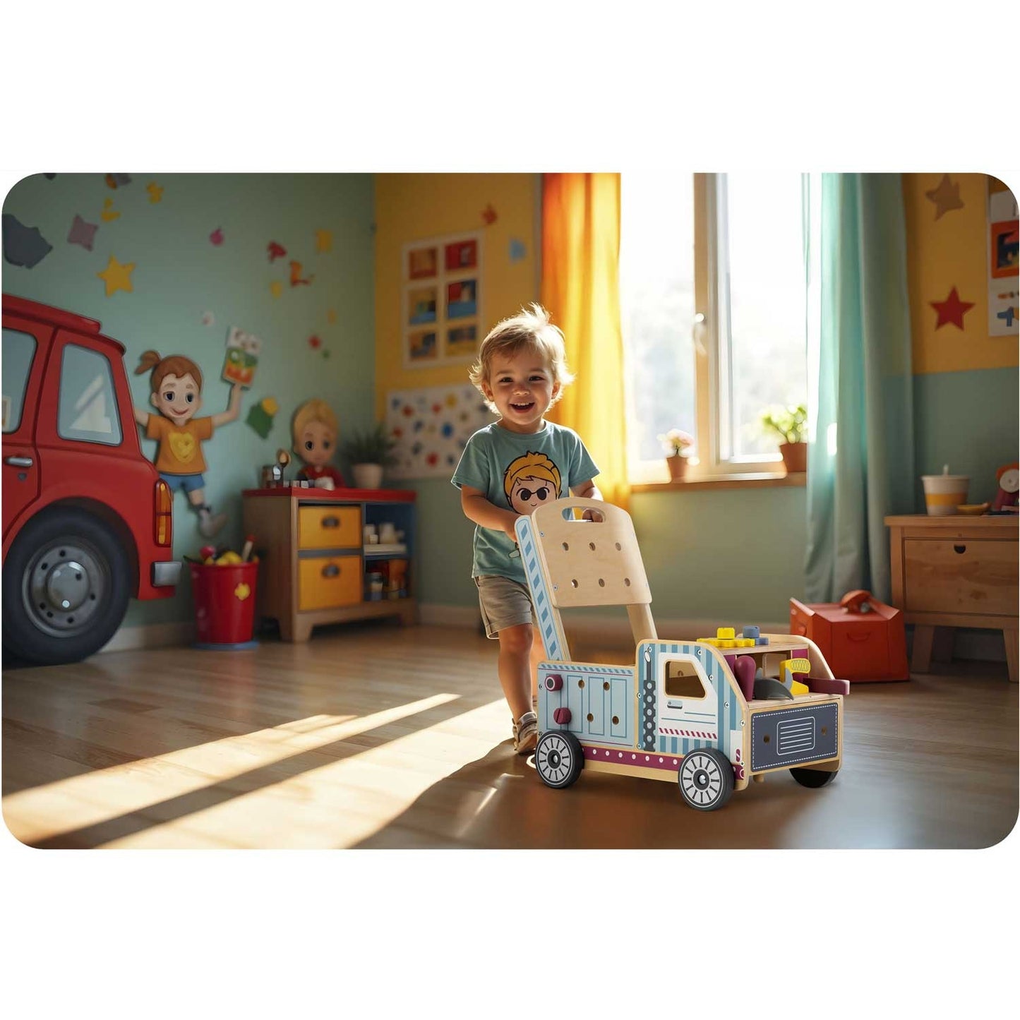Wooden push walker with tools RK-874 Ricokids