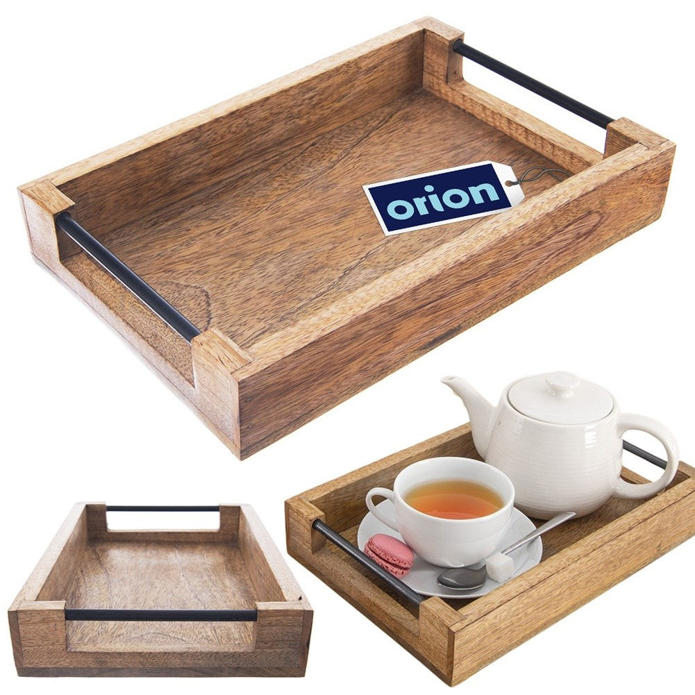 Wooden serving tray MANGO 30.5x20.5x6 cm
