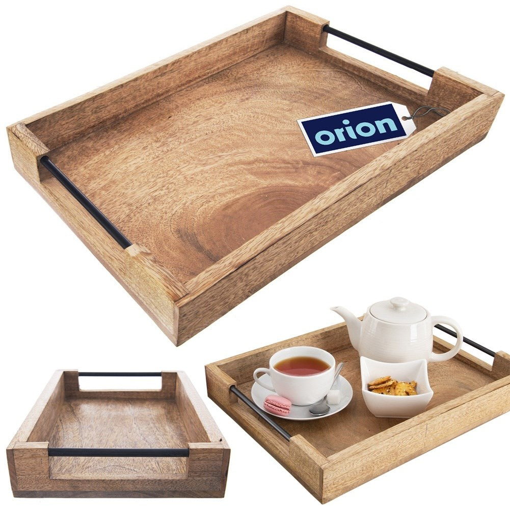 Wooden serving tray MANGO 40.5x30.5x6 cm