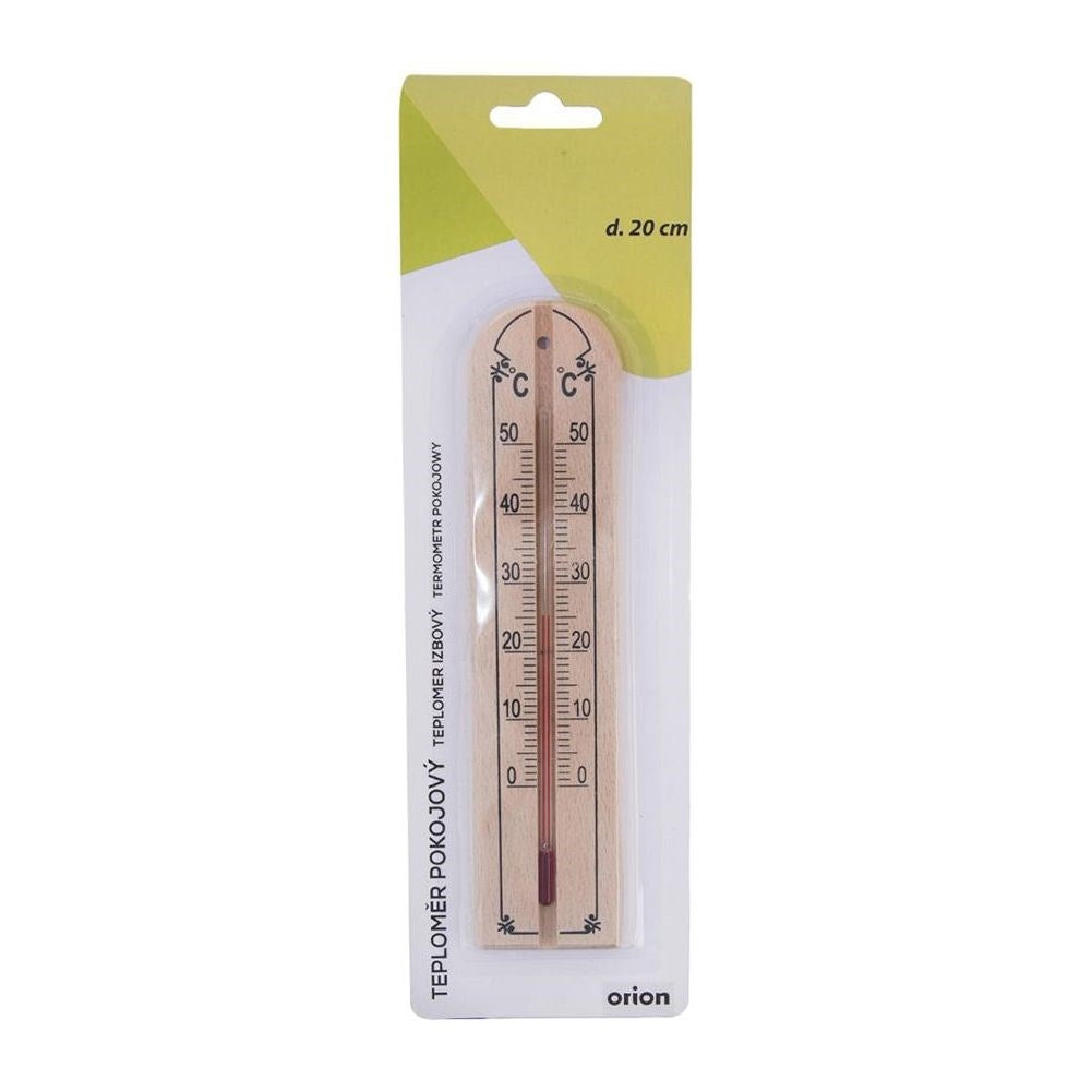 Wooden thermometer for reliable indoor temperature measurement