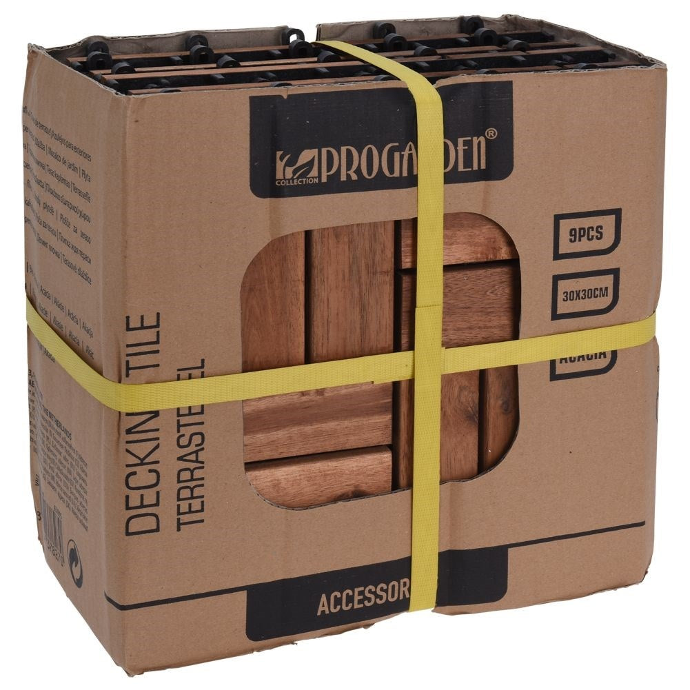 Wooden tiles for balcony/terrace in acacia wood, easy to install