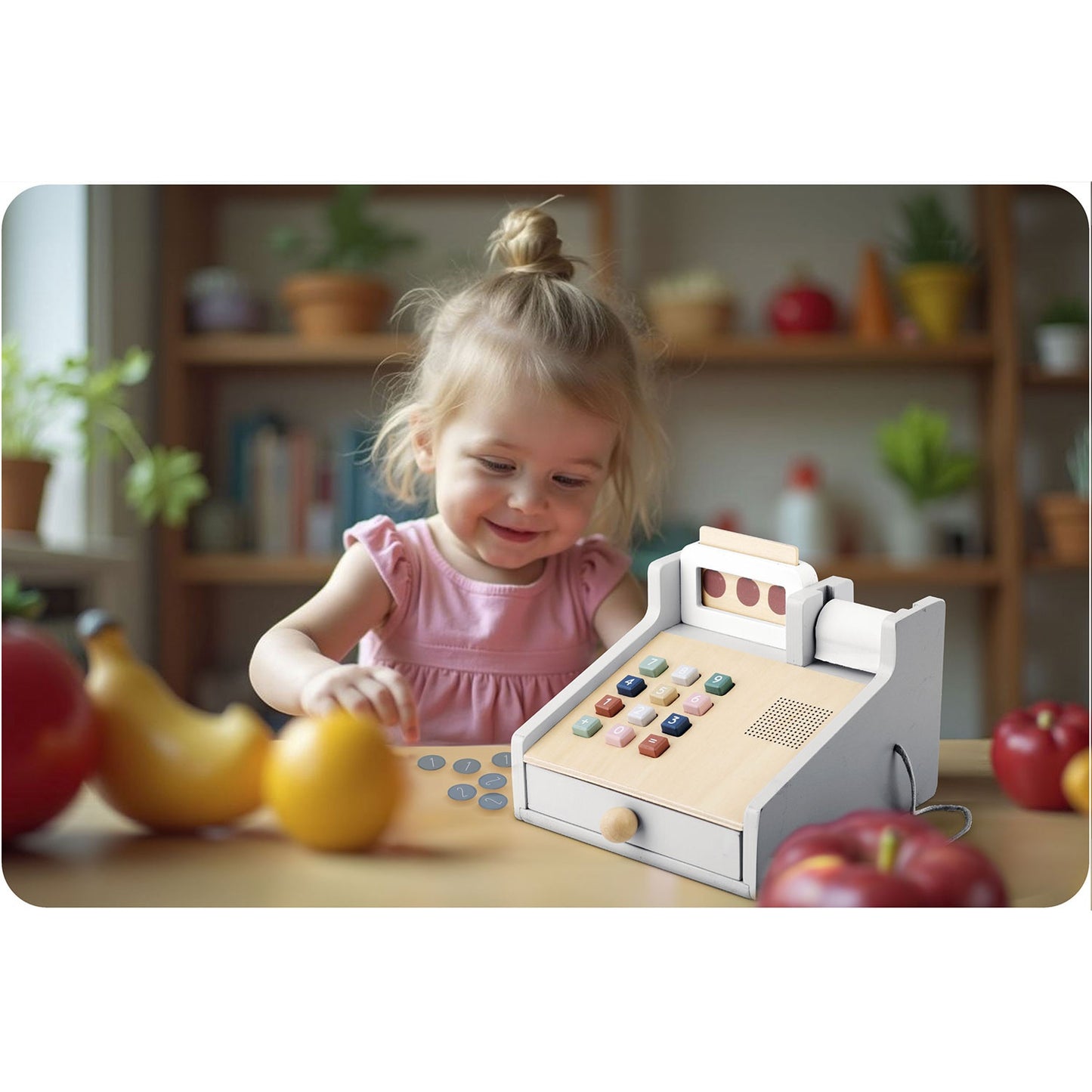Wooden toy store cash register NK-863 Nukido
