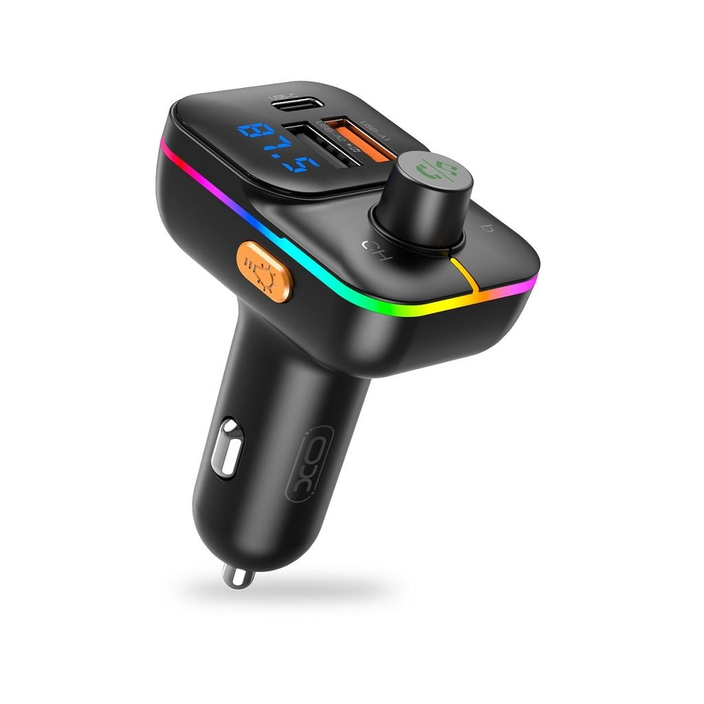 XO Car Charger 25W / FM Transmitter Bluetooth - Black