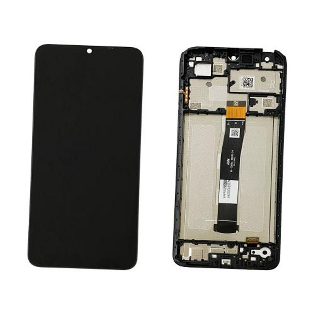 Xiaomi Redmi 12C LCD-skärm med ram - svart