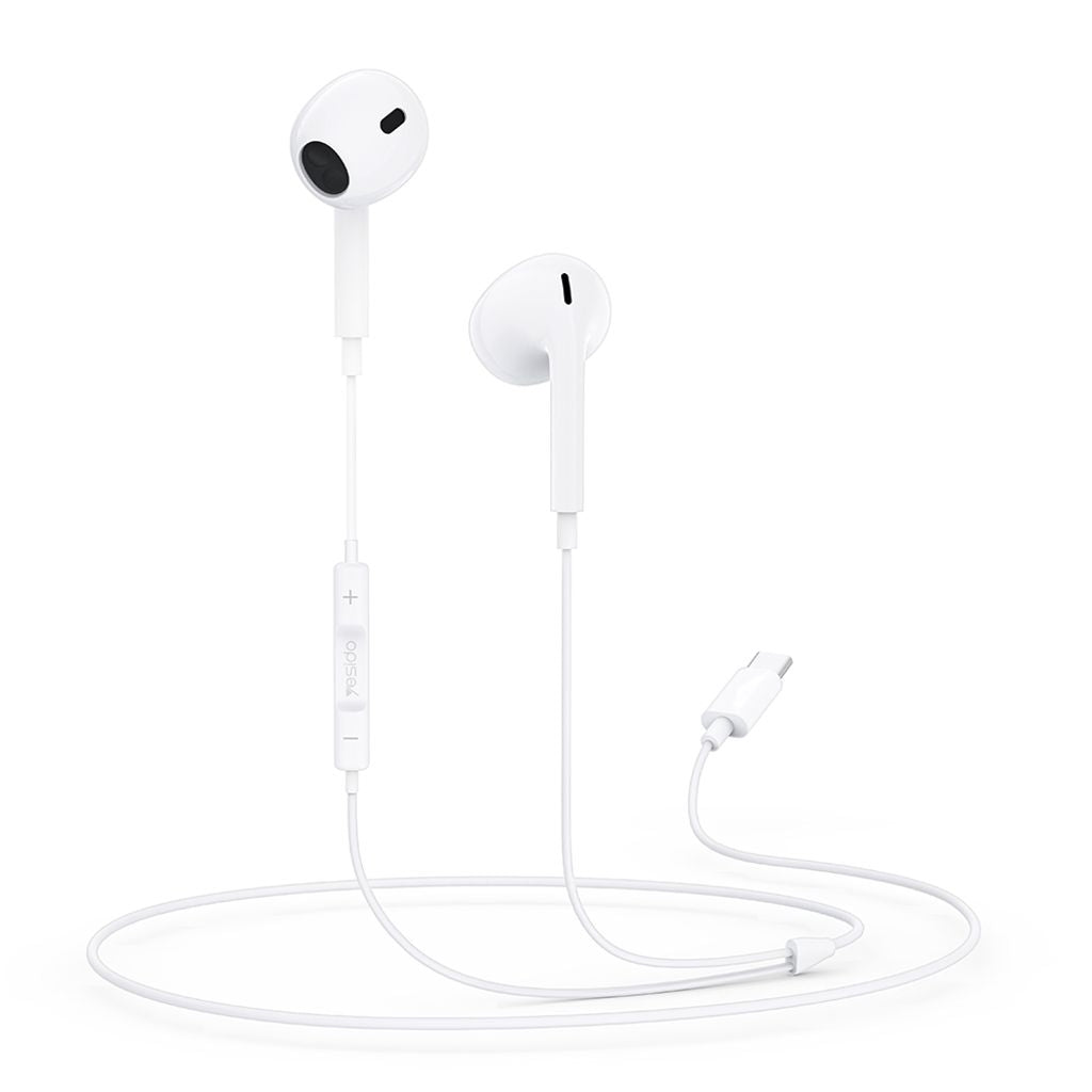 Yesido Yh38 trådbundna USB-C in-ear-hörlurar – vita
