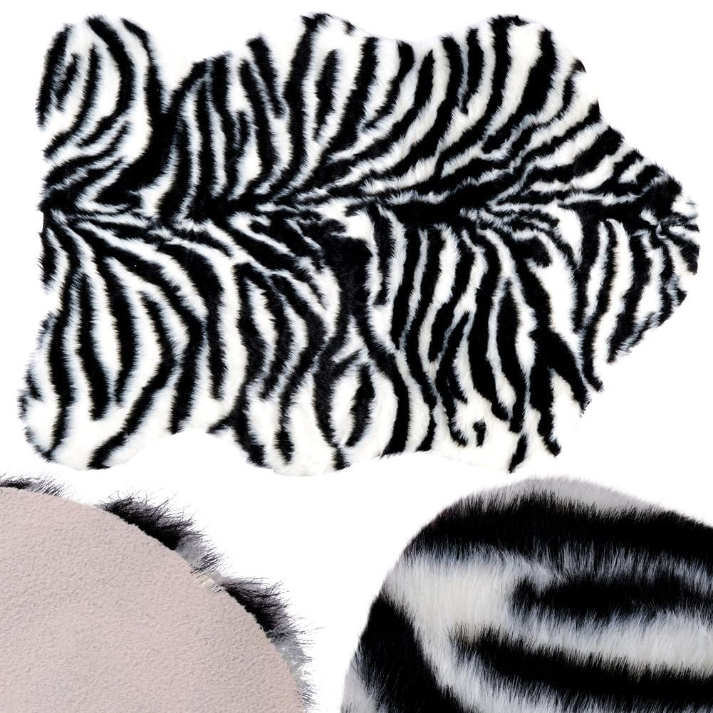 Zebra patterned rug - soft, trendy & irregular shape