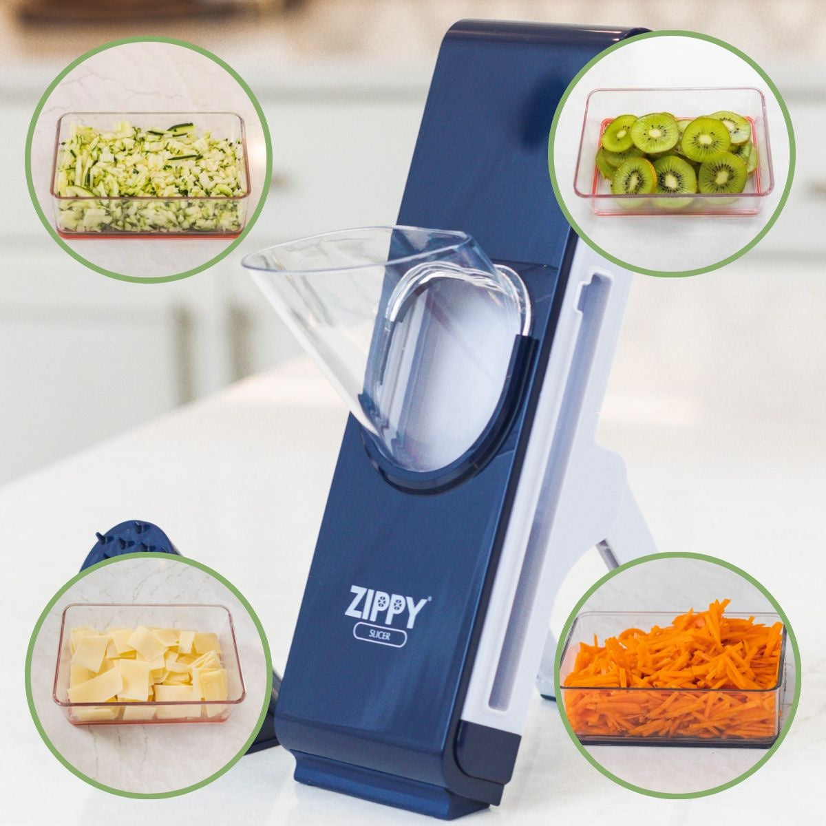 Zippy Slicer - Safety Slicer Mandolin - Blue