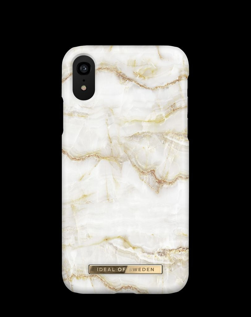 iDeal Fashion Case for iPhone XR - Golden Pearl Marble