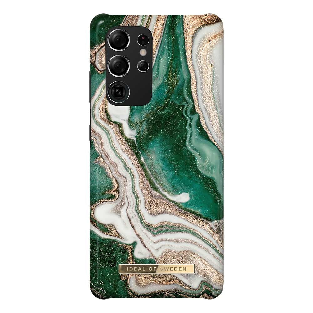 iDeal Fashion Samsung Galaxy S21 Ultra Case - Golden Jade Marble