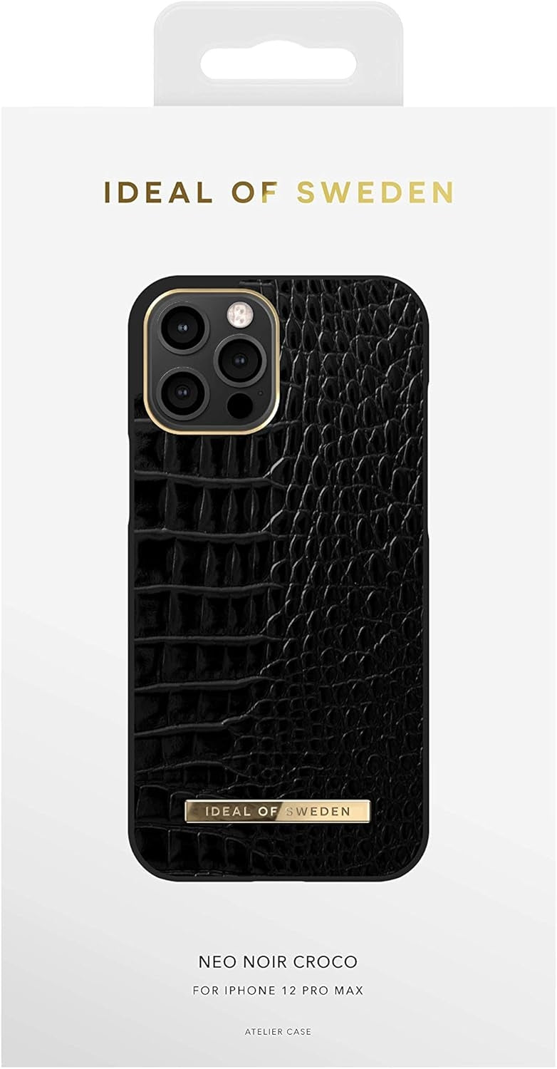 iDeal Of Sweden Atelier iPhone 12/12 Pro Case - Neo Noir Croco