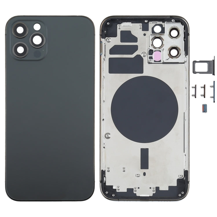 iPhone 12 Pro Complete Glass Back with Frame - Black