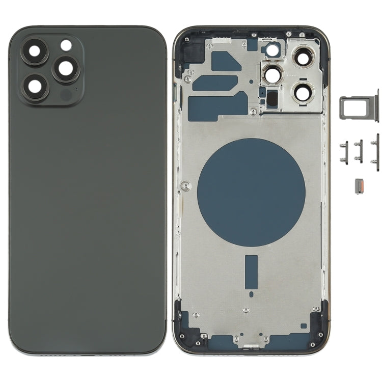 iPhone 12 Pro Max Complete Glass Back with Frame - Black
