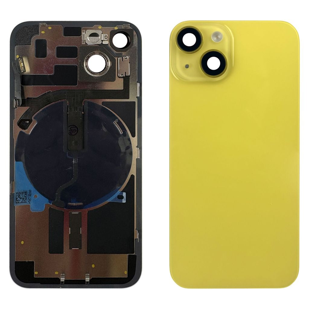 iPhone 14 Back Cover with Small Parts - Yellow