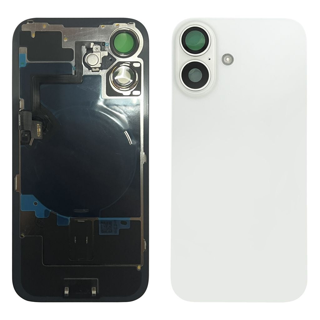 iPhone 16 Back Cover with Small Parts - White