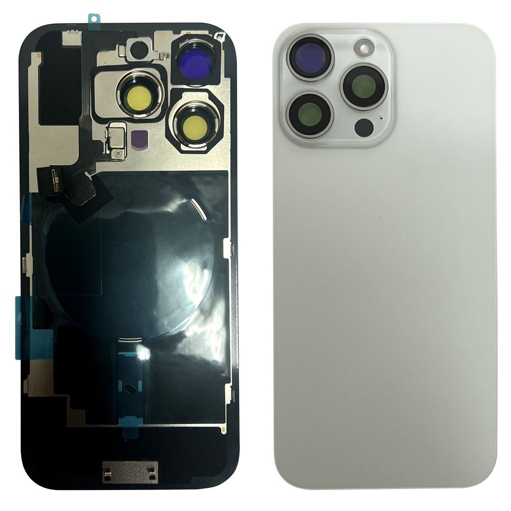 iPhone 16 Pro Back Cover with Small Parts - White Titanium