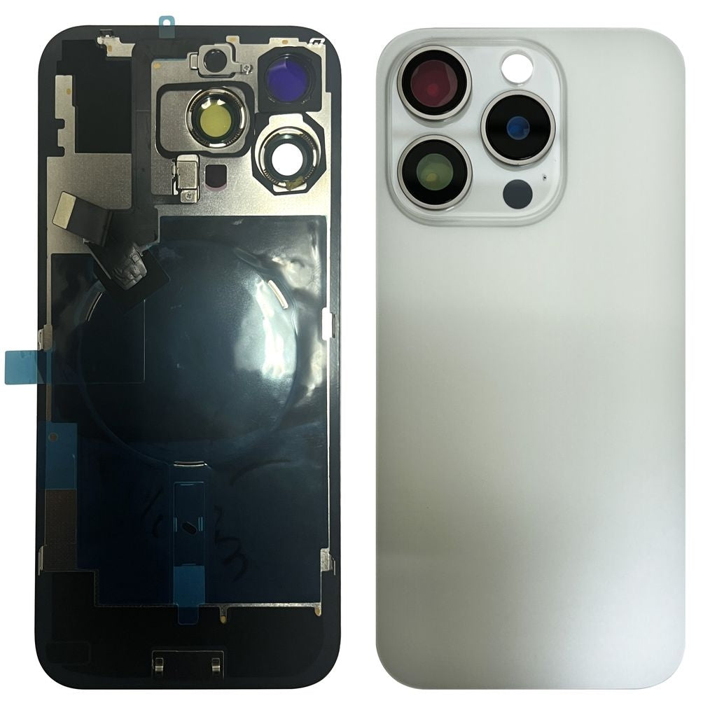 iPhone 16 Pro Max Back Cover with Small Parts - White Titanium