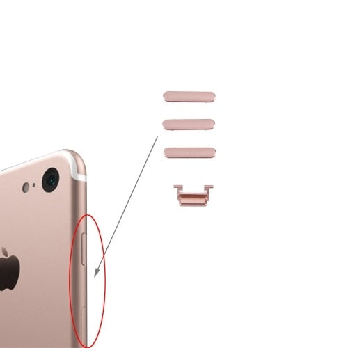 iPhone 7 Side Buttons - Rose Gold