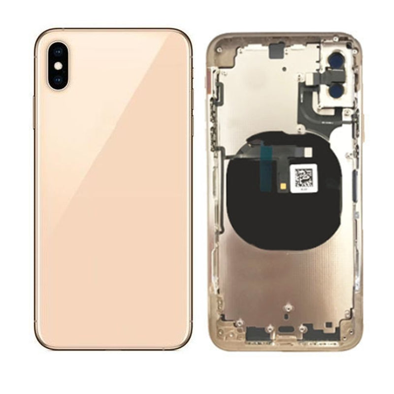 iPhone XS Complete Glass Back with Frame - Gold